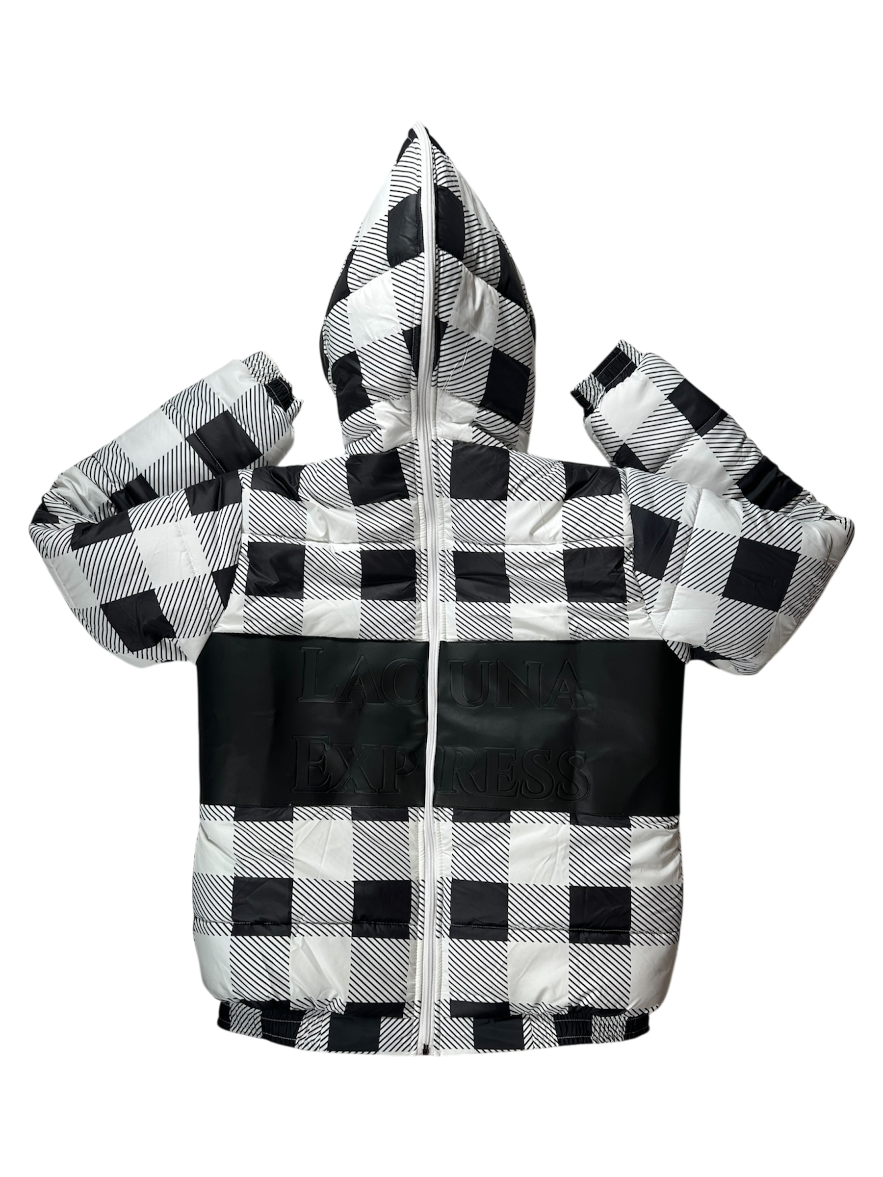 Static Flannel Puffer Jacket