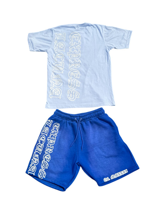 Est.2022 Shirt And Short Sets (Blue)