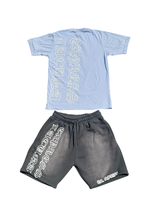 Est.2022 Shirt And Short Sets (Gray)