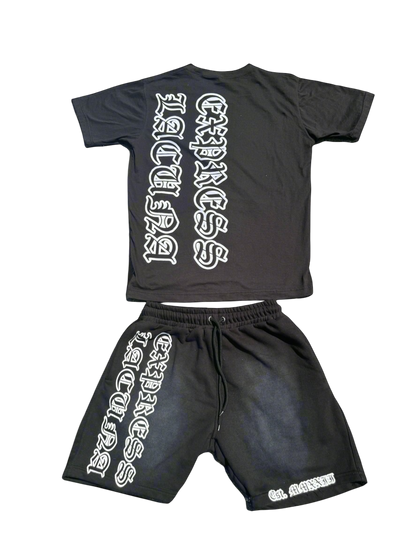 Est.2022 Shirt And Short Set (Black)