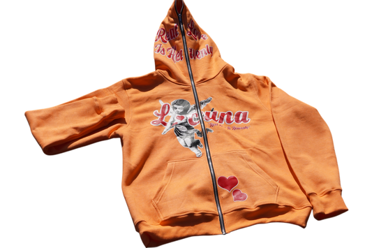 Real Love Is Heavenly Full Zip (Peach)