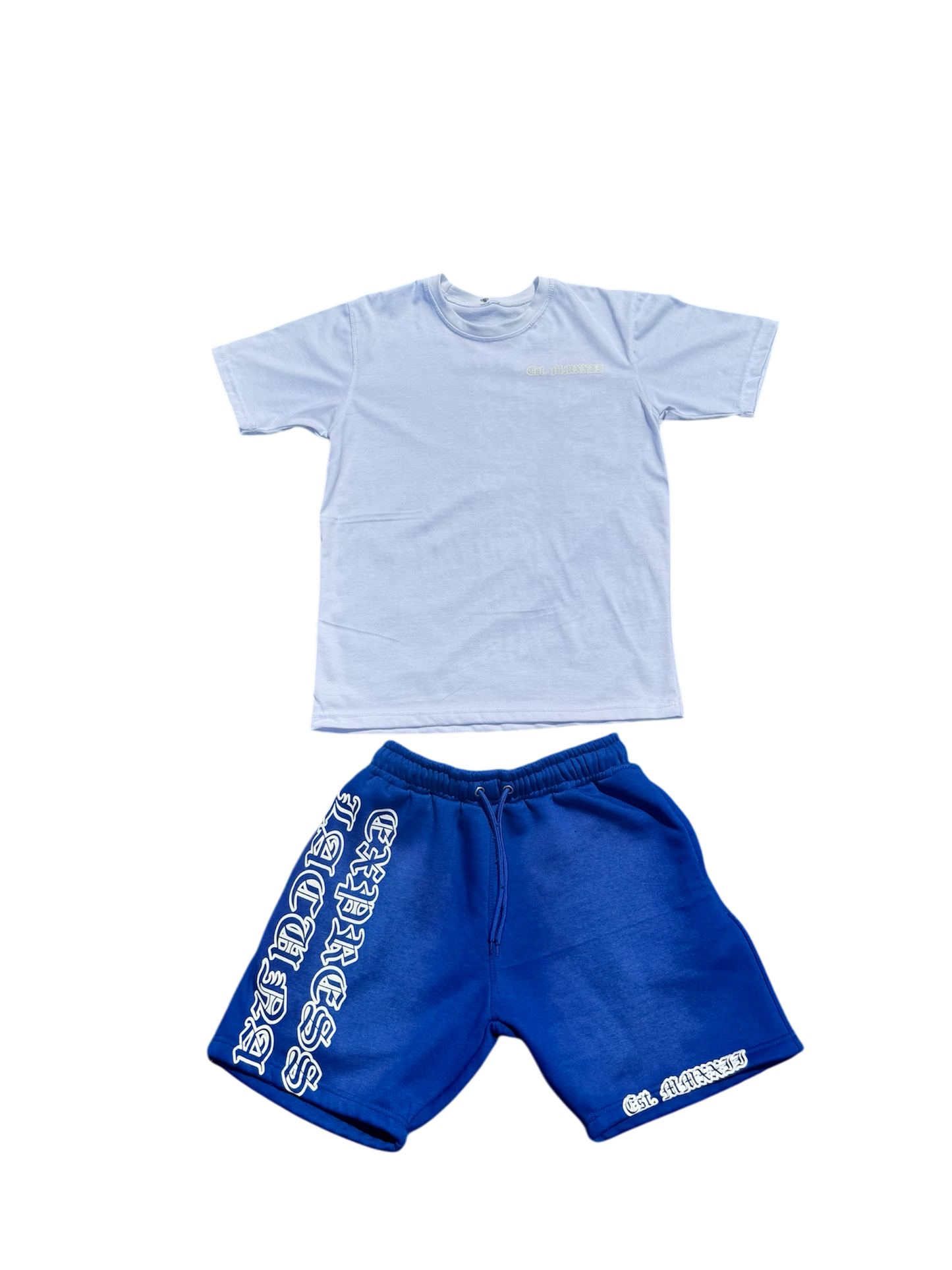 Est.2022 Shirt And Short Sets (Blue)