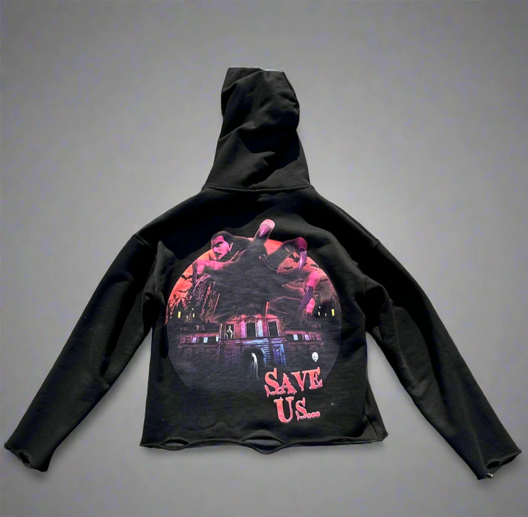 “Save Us” Cropped Hoodie