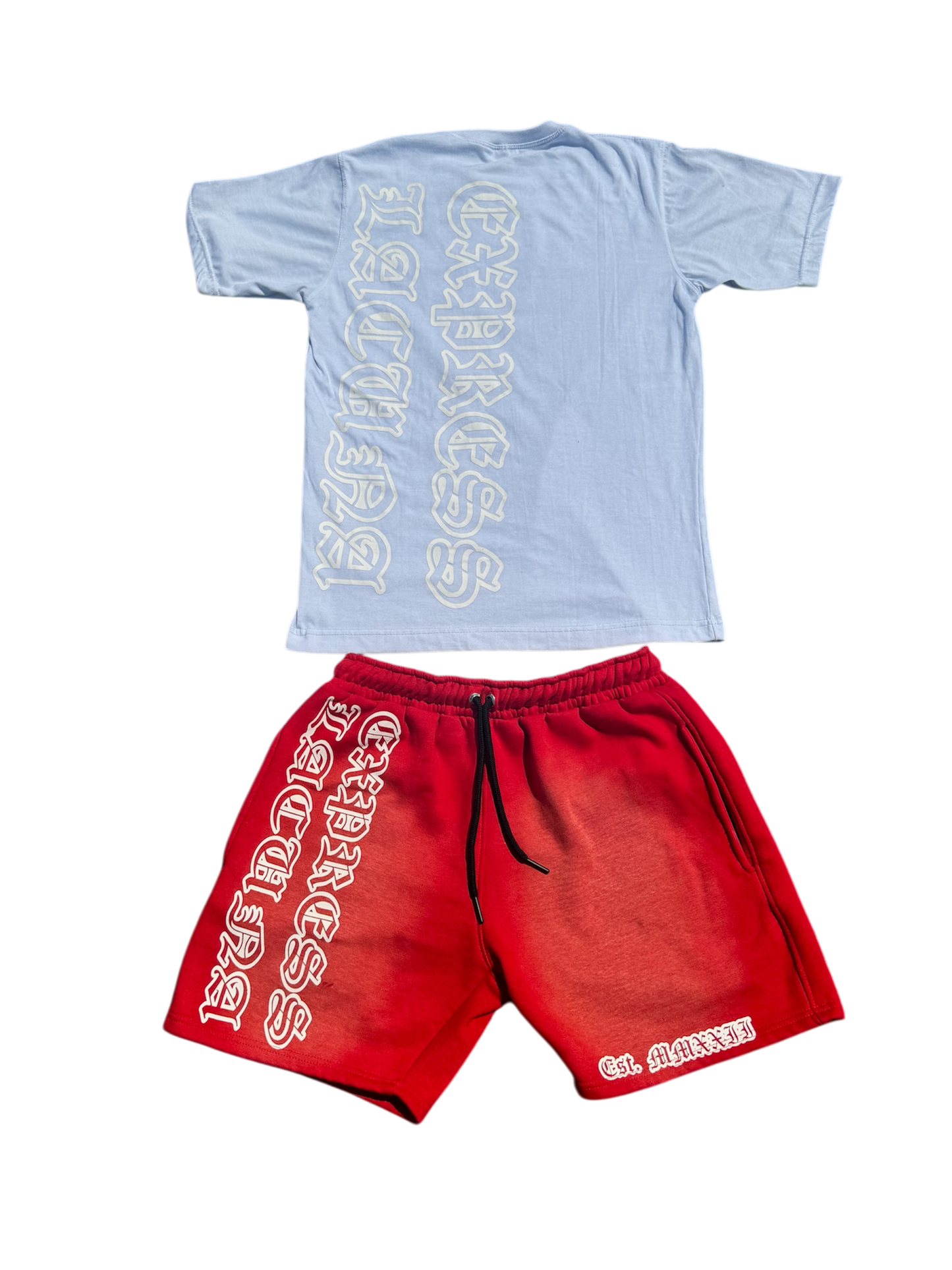 Est.2022 Shirt And Short Set (Red)