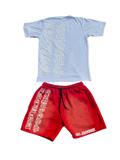 Est.2022 Shirt And Short Set (Red)