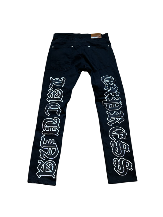 EST.2022 Jeans (White and black)