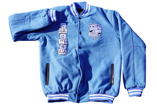 Gamble With Your Life Varsity Jacket (Blue)