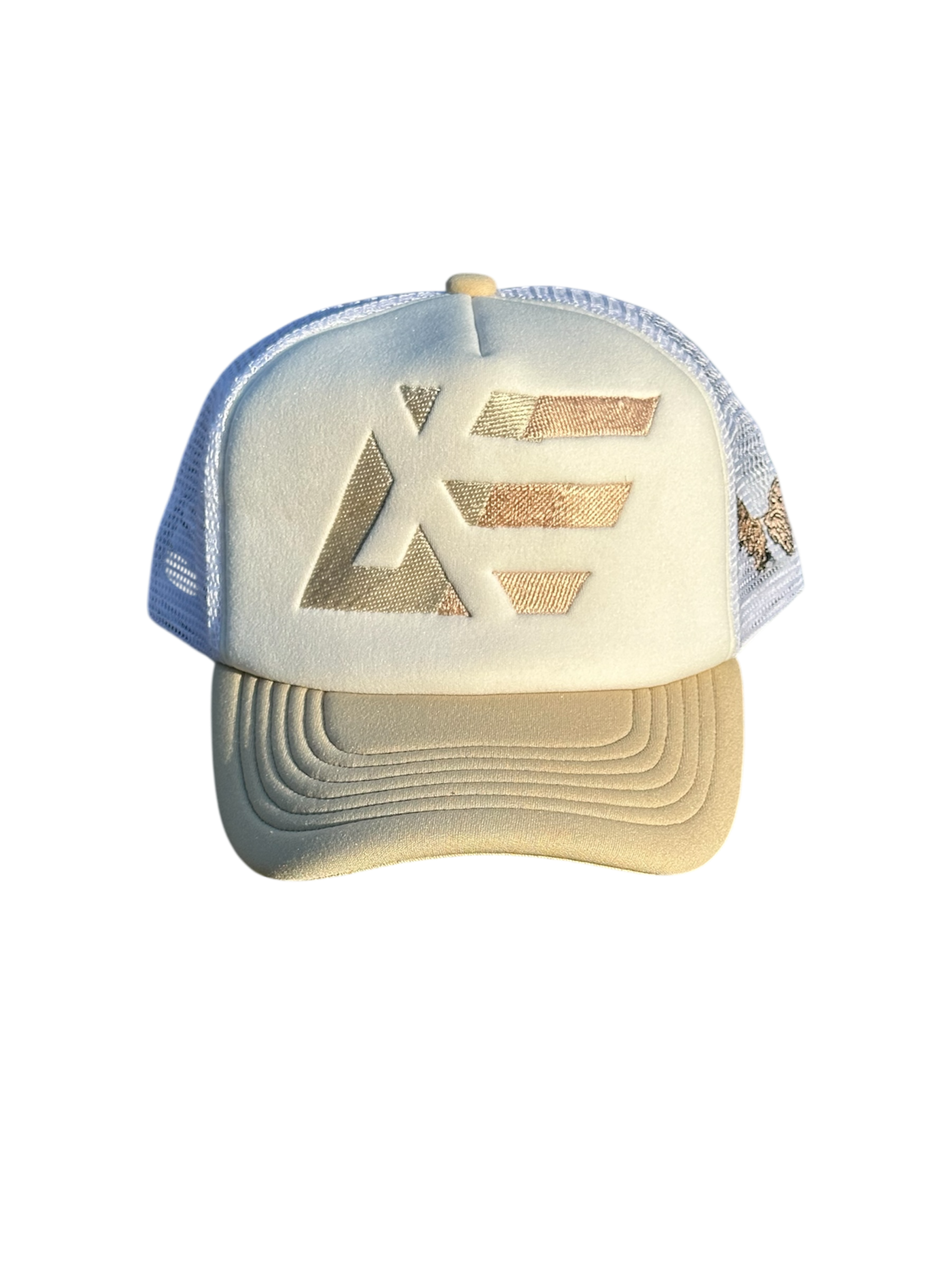 Where Angels Hang Beige Trucker Hat