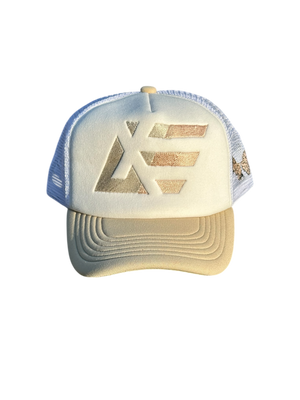 Where Angels Hang Beige Trucker Hat