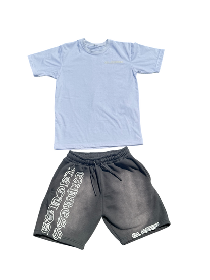 Est.2022 Shirt And Short Sets (Gray)