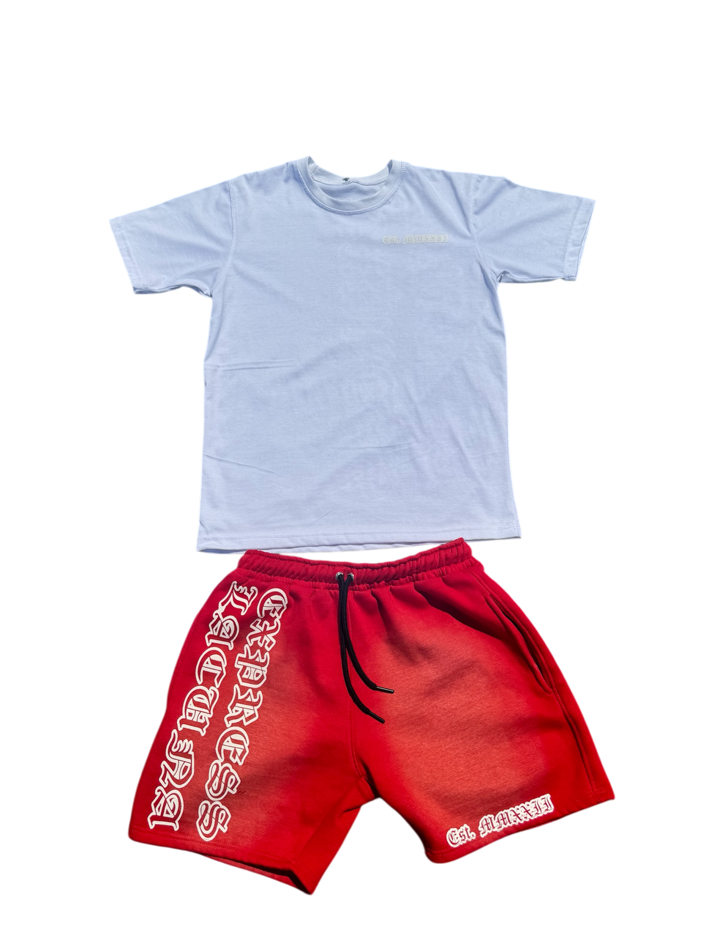 Est.2022 Shirt And Short Set (Red)