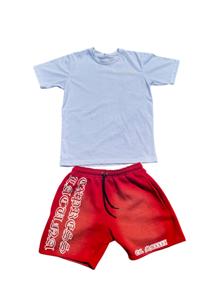 Est.2022 Shirt And Short Set (Red)