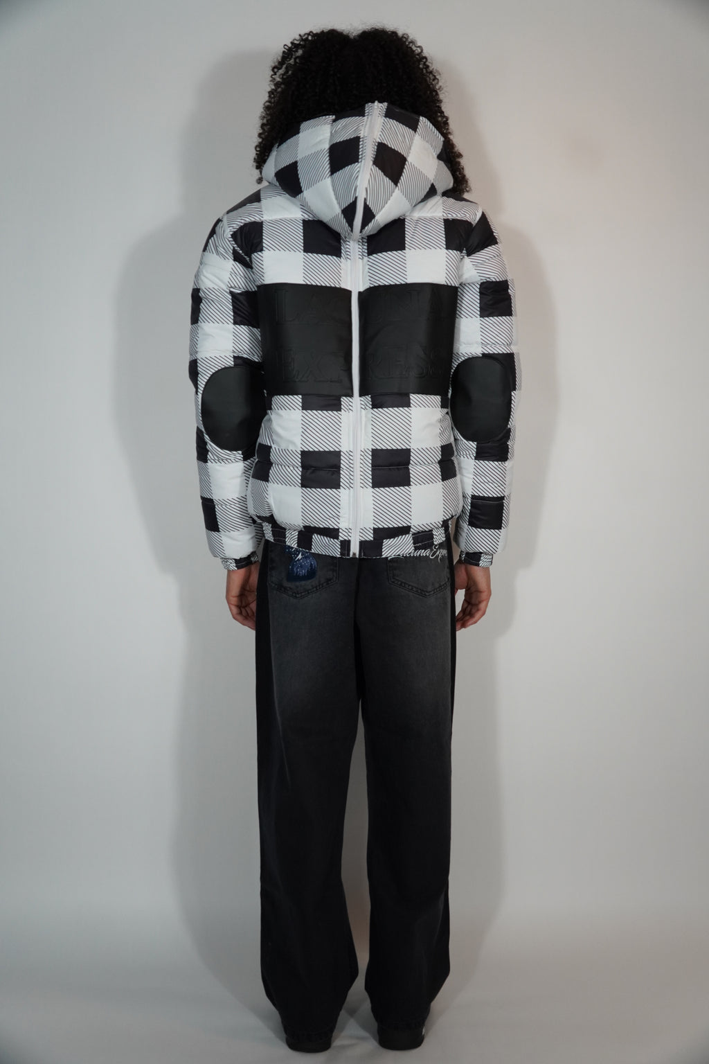 Static Flannel Puffer Jacket