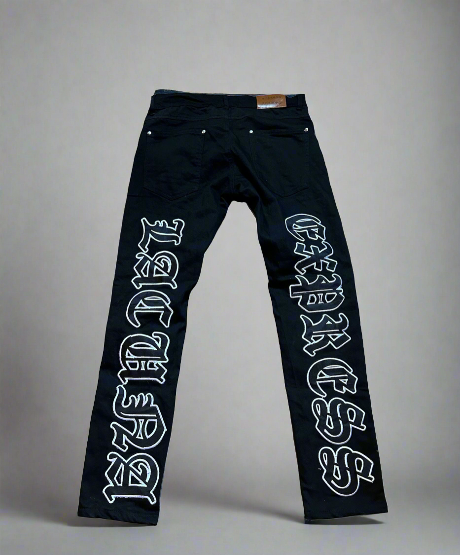 EST.2022 Jeans (White and black)